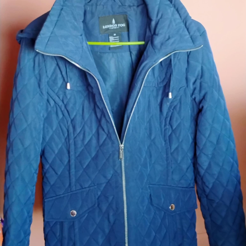 London Fog Women's Blue Quilted Jacket